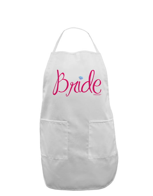 Bride Design - Diamond - Color Adult Apron-Bib Apron-TooLoud-White-One-Size-Davson Sales