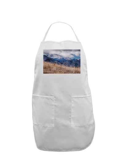 Pikes Peak CO Mountains Adult Apron by TooLoud-Bib Apron-TooLoud-White-One-Size-Davson Sales