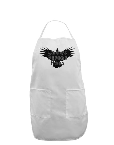 Crows Before Hoes Design Adult Apron by TooLoud-Bib Apron-TooLoud-White-One-Size-Davson Sales