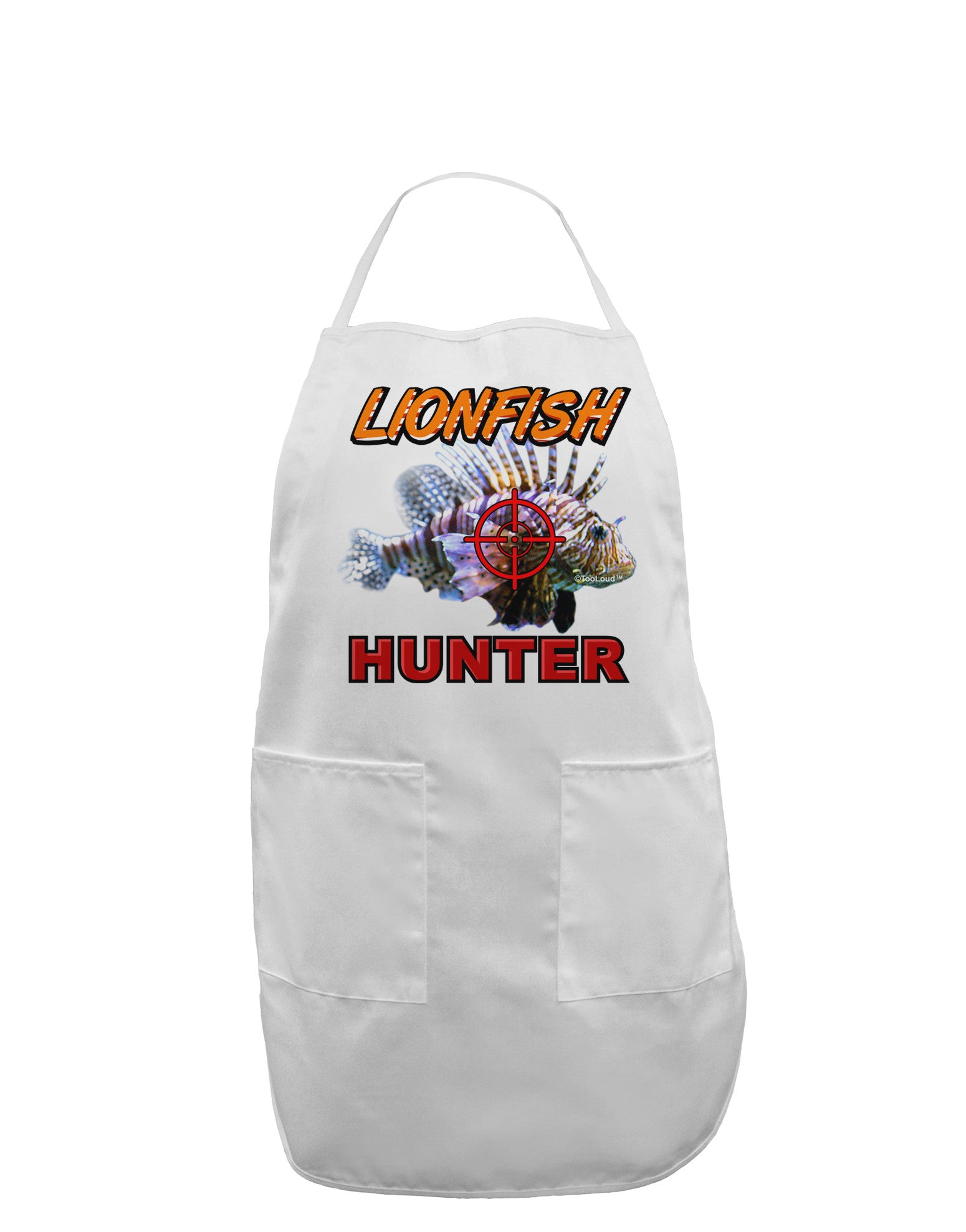 Lionfish Hunter Adult Apron-Bib Apron-TooLoud-White-One-Size-Davson Sales