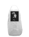 Tyrannosaurus Rex Design - Grayscale Adult Apron by TooLoud-Bib Apron-TooLoud-White-One-Size-Davson Sales