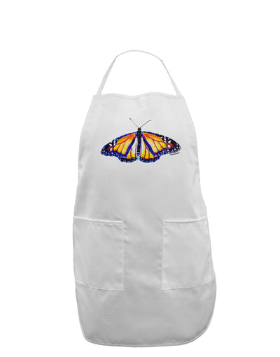 Watercolor Monarch Butterfly Adult Apron-Bib Apron-TooLoud-White-One-Size-Davson Sales