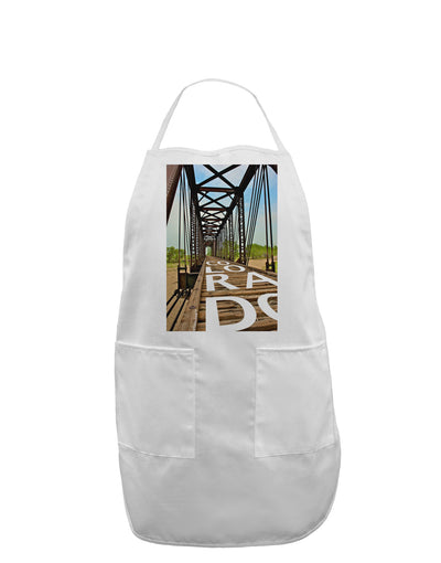 Colorado Bridge Text Adult Apron-Bib Apron-TooLoud-White-One-Size-Davson Sales