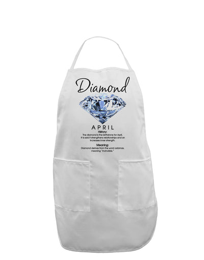 Birthstone Diamond Adult Apron-Bib Apron-TooLoud-White-One-Size-Davson Sales