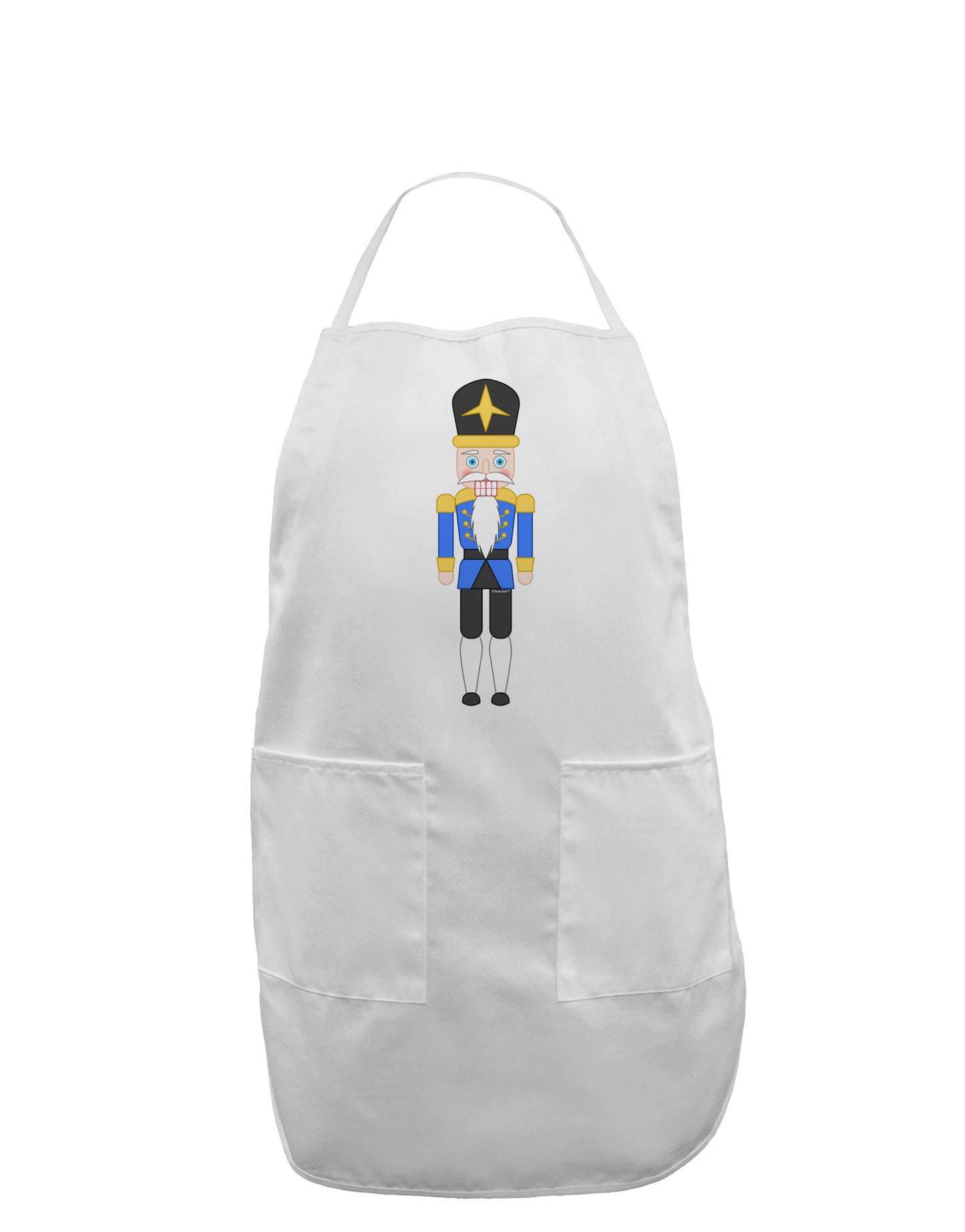 Nutcracker Design - Blue Gold Black Adult Apron-Bib Apron-TooLoud-White-One-Size-Davson Sales