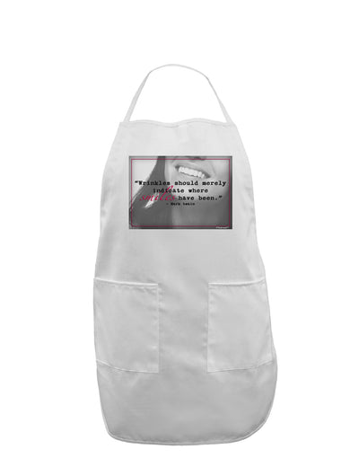 Where Smiles Mark Twain Adult Apron-Bib Apron-TooLoud-White-One-Size-Davson Sales