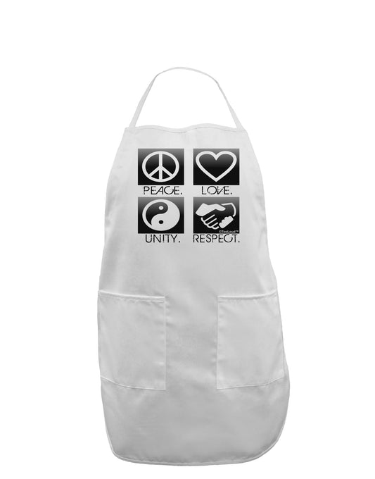 PLUR Squares BnW Adult Apron-Bib Apron-TooLoud-White-One-Size-Davson Sales
