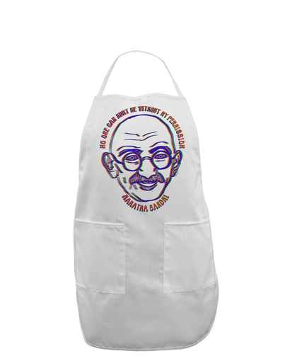 TooLoud No one can hurt me without my permission Ghandi Adult Apron-Bib Apron-TooLoud-White-One-Size-Davson Sales