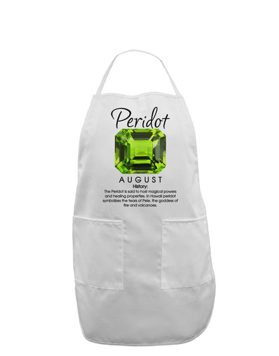 Birthstone Peridot Adult Apron-Bib Apron-TooLoud-White-One-Size-Davson Sales