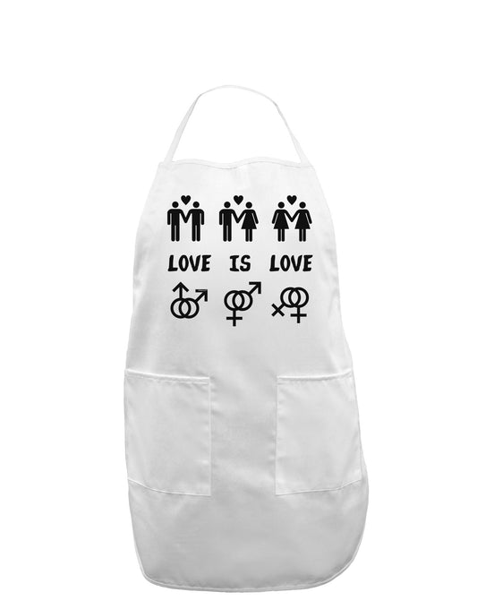 Love Is Love LGBT Marriage Equality Adult Apron-Bib Apron-TooLoud-White-One-Size-Davson Sales