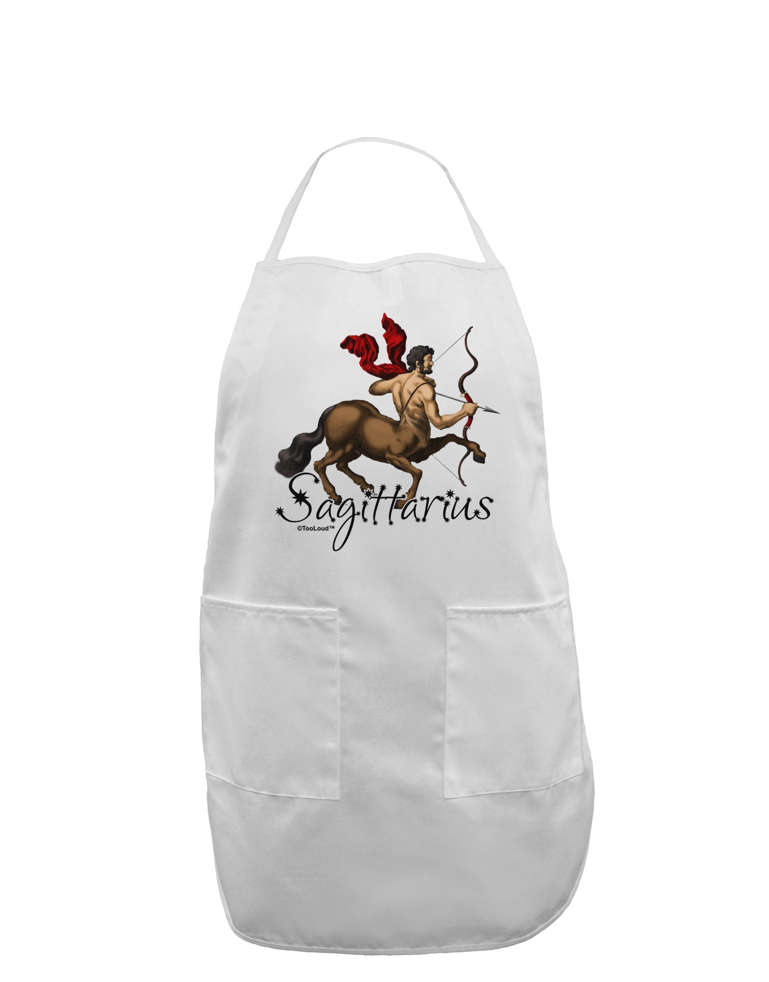 Sagittarius Color Illustration Adult Apron-Bib Apron-TooLoud-White-One-Size-Davson Sales