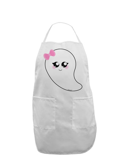 Cute Girl Ghost Halloween Adult Apron-Bib Apron-TooLoud-White-One-Size-Davson Sales