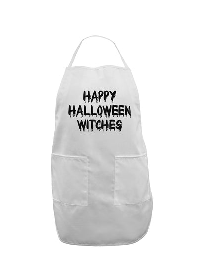 Happy Halloween Witches Adult Apron-Bib Apron-TooLoud-White-One-Size-Davson Sales