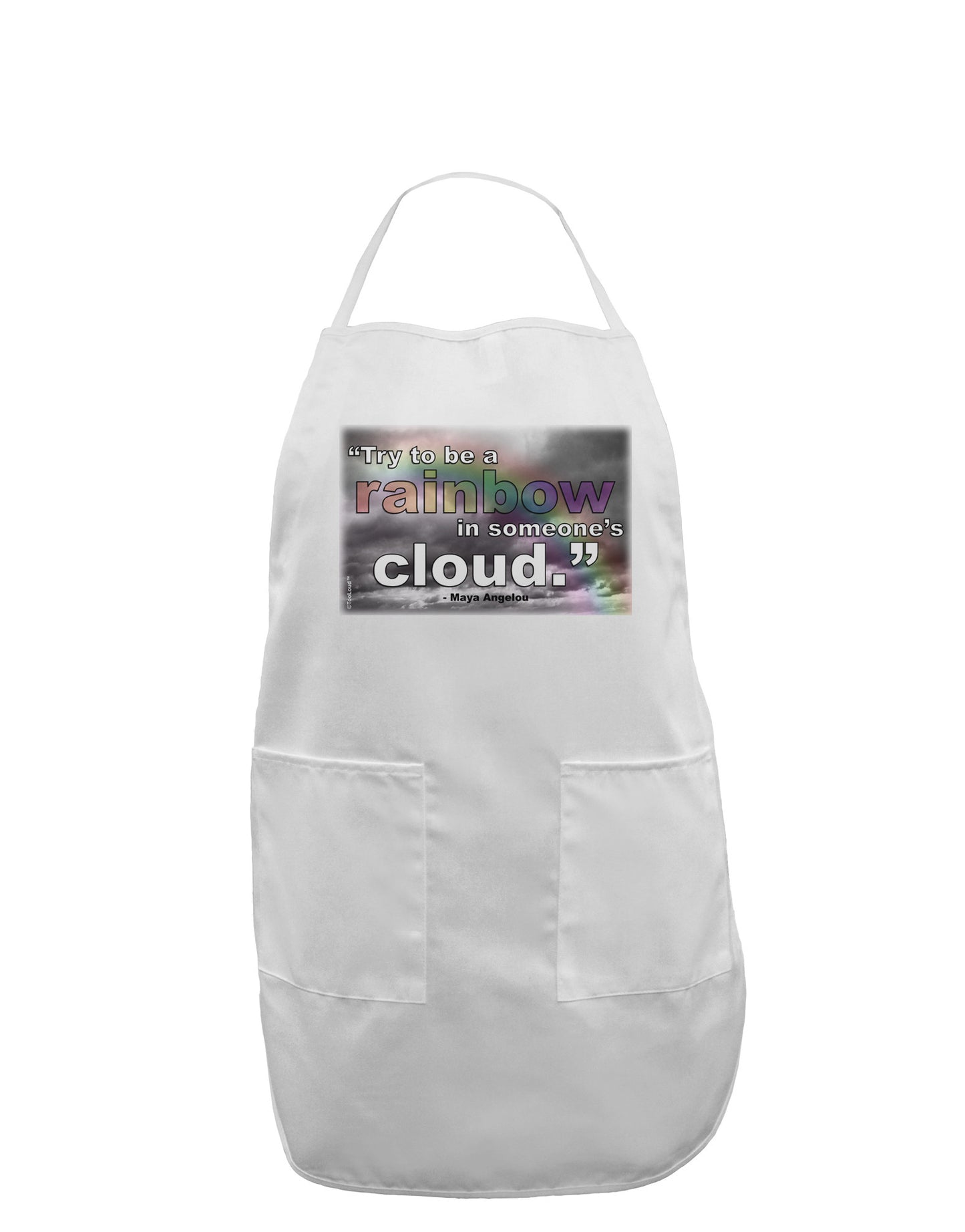 Rainbow in Cloud M Angelou Adult Apron by TooLoud-Bib Apron-TooLoud-White-One-Size-Davson Sales
