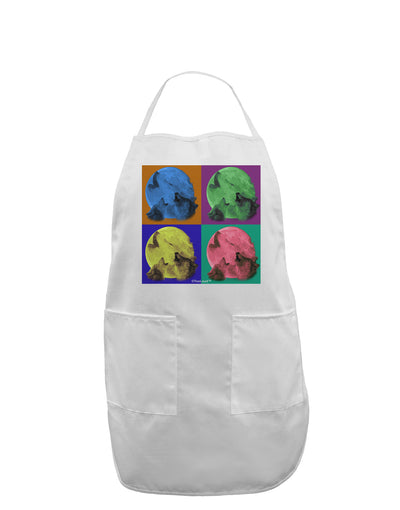 Three Wolves Howling - Pop-Art #2 Adult Apron by TooLoud-Bib Apron-TooLoud-White-One-Size-Davson Sales