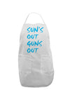 Suns Out Guns Out - Blue Adult Apron-Bib Apron-TooLoud-White-One-Size-Davson Sales