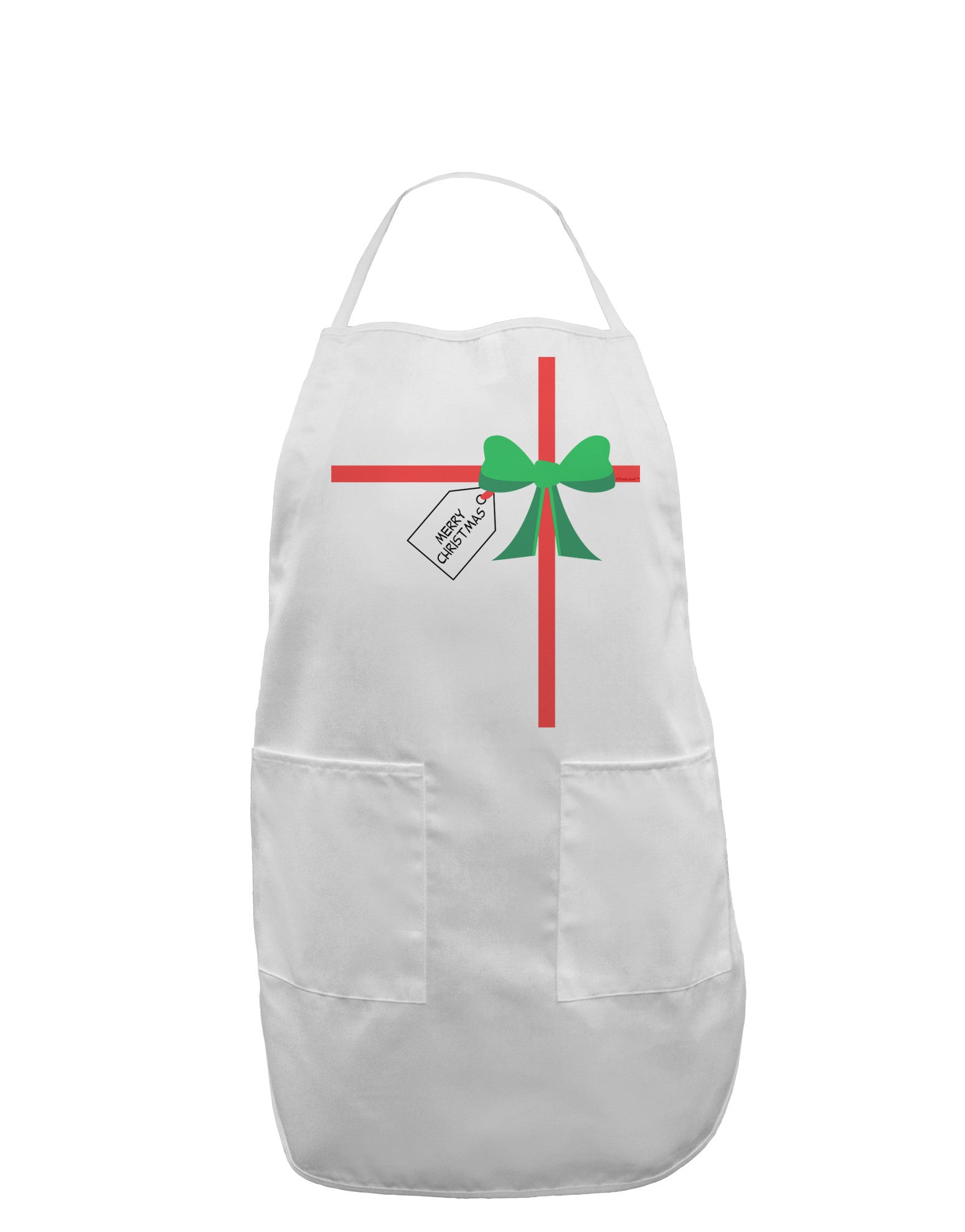 Merry Christmas Present Gift Adult Apron-Bib Apron-TooLoud-White-One-Size-Davson Sales