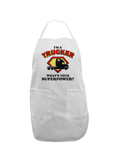 Trucker - Superpower Adult Apron-Bib Apron-TooLoud-White-One-Size-Davson Sales