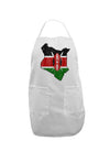 Kenya Flag Silhouette Distressed Adult Apron-Bib Apron-TooLoud-White-One-Size-Davson Sales