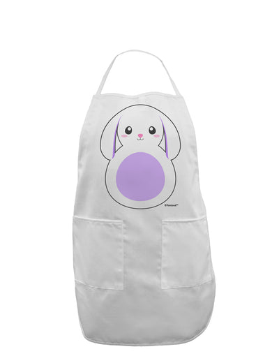 Cute Bunny with Floppy Ears - Purple Adult Apron by TooLoud-Bib Apron-TooLoud-White-One-Size-Davson Sales