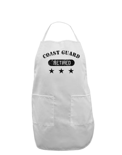 Retired Coast Guard Adult Apron-Bib Apron-TooLoud-White-One-Size-Davson Sales