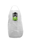 Half Energy 50 Percent Adult Apron-Bib Apron-TooLoud-White-One-Size-Davson Sales