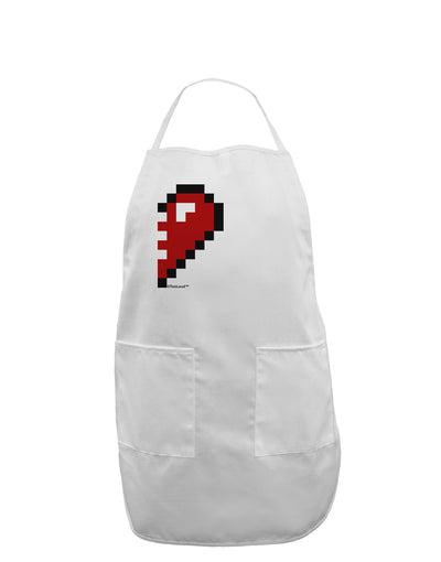 Couples Pixel Heart Design - Right Adult Apron by TooLoud-Bib Apron-TooLoud-White-One-Size-Davson Sales