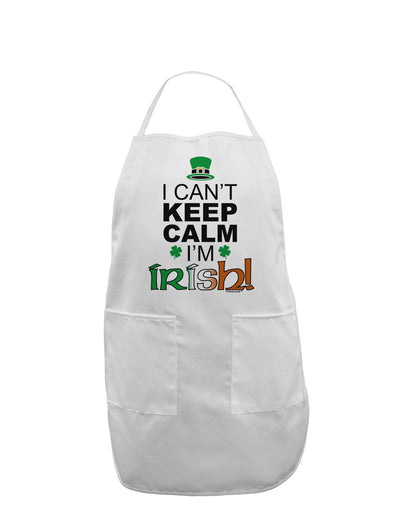 I Can't Keep Calm I'm Irish Adult Apron-Bib Apron-TooLoud-White-One-Size-Davson Sales