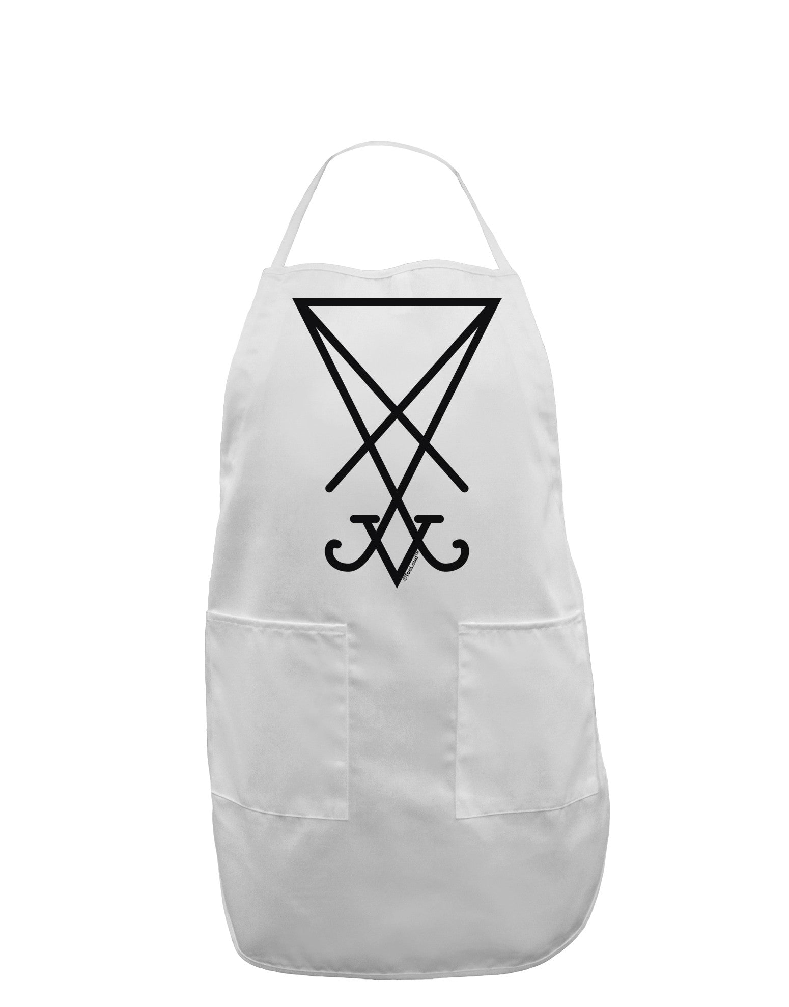 Sigil of Lucifer - Seal of Satan Adult Apron-Bib Apron-TooLoud-White-One-Size-Davson Sales