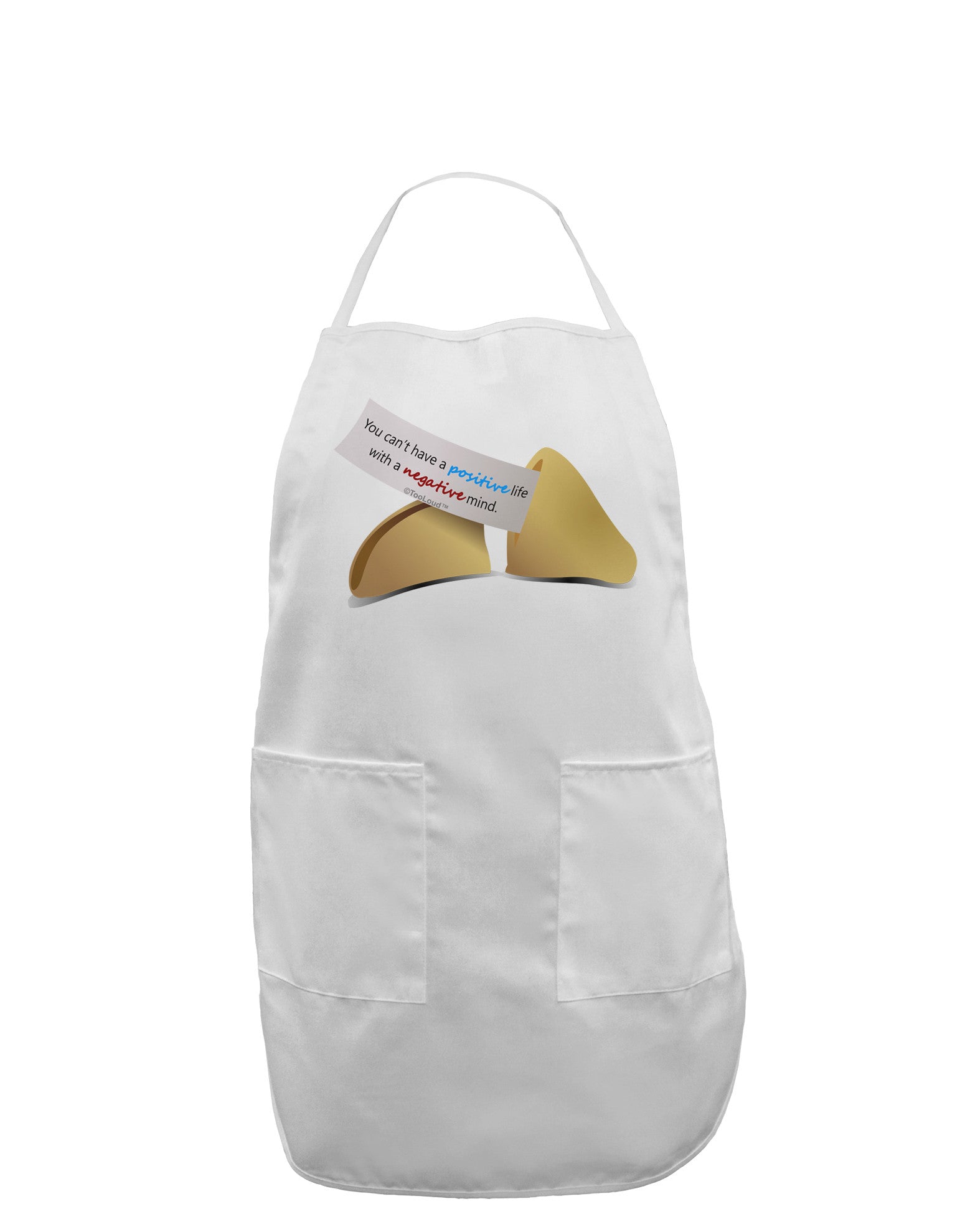 Positive Life - Fortune Cookie Adult Apron-Bib Apron-TooLoud-White-One-Size-Davson Sales