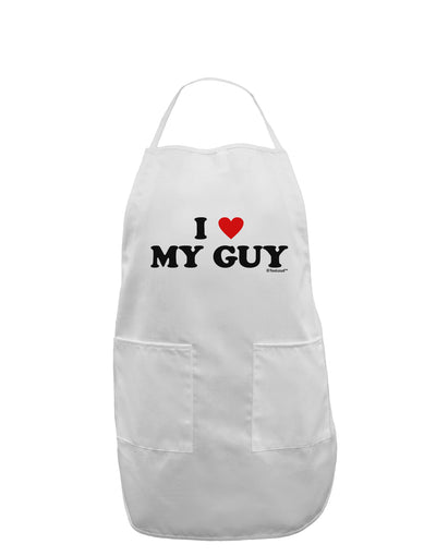 I Heart My Guy Adult Apron by TooLoud-Bib Apron-TooLoud-White-One-Size-Davson Sales