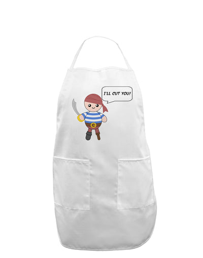 I'll Cut You - Petey the Pirate Adult Apron-Bib Apron-TooLoud-White-One-Size-Davson Sales