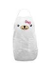 Kyu-T Face - Beartholomea Cute Girl Bear Adult Apron-Bib Apron-TooLoud-White-One-Size-Davson Sales