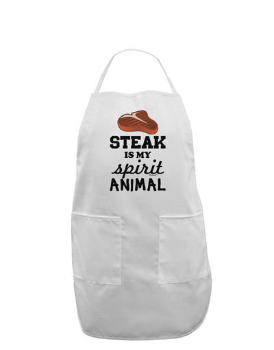 Steak Is My Spirit Animal Adult Apron-Bib Apron-TooLoud-White-One-Size-Davson Sales