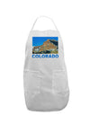 Colorado Snowy Mountains Text Adult Apron-Bib Apron-TooLoud-White-One-Size-Davson Sales