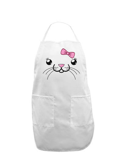 Kyu-T Face - Tinya Cute Girl Mouse Adult Apron-Bib Apron-TooLoud-White-One-Size-Davson Sales