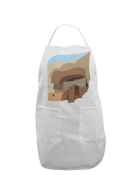 Montezuma Castle Artwork Adult Apron-Bib Apron-TooLoud-White-One-Size-Davson Sales