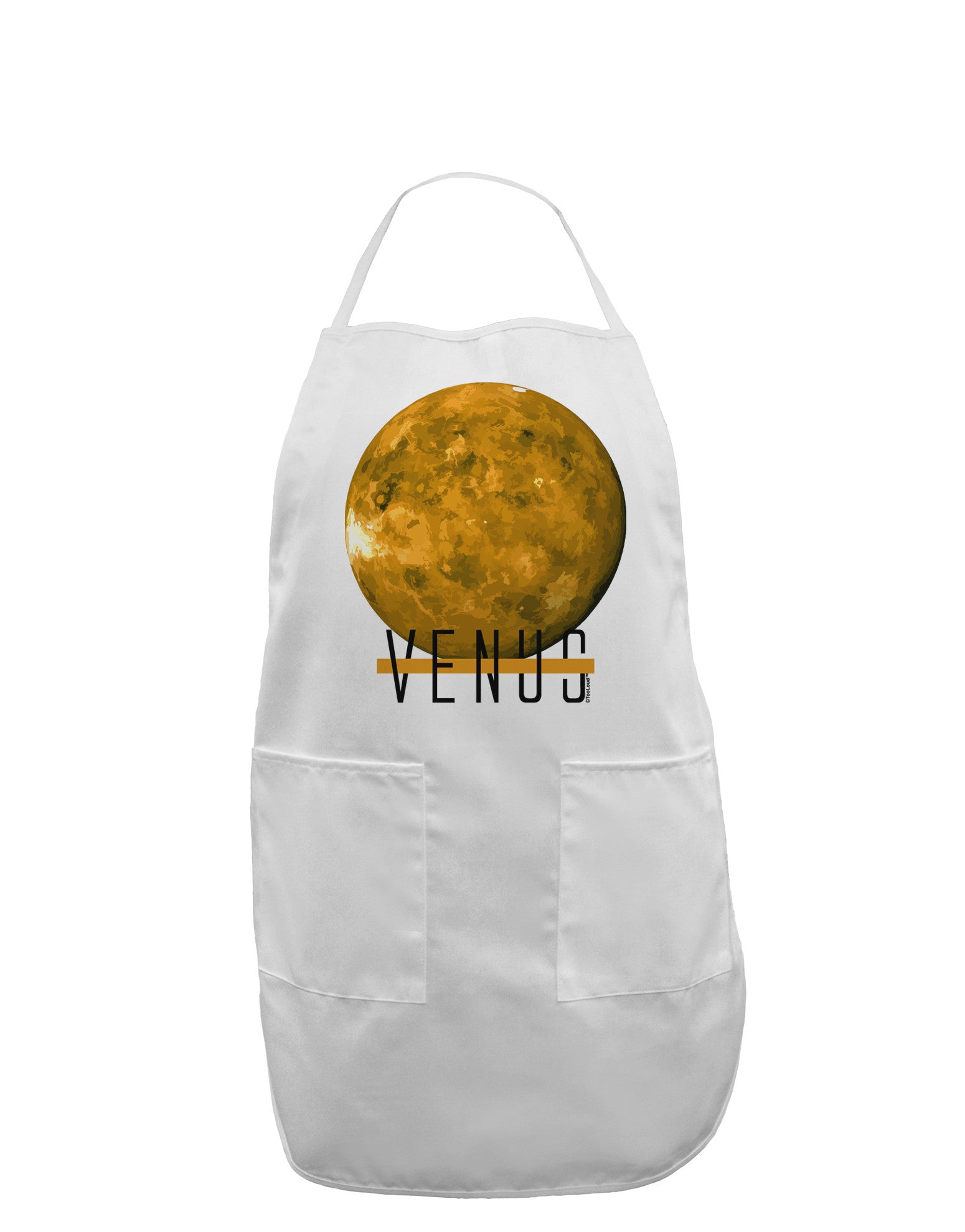 Planet Venus Text Adult Apron-Bib Apron-TooLoud-White-One-Size-Davson Sales