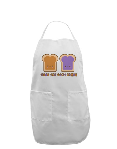 Cute PB and J Design - Made for Each Other Adult Apron by TooLoud-Bib Apron-TooLoud-White-One-Size-Davson Sales