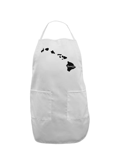 Hawaii - United States Shape Adult Apron by TooLoud-Bib Apron-TooLoud-White-One-Size-Davson Sales