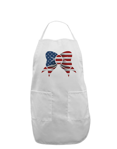 Patriotic Bow Adult Apron-Bib Apron-TooLoud-White-One-Size-Davson Sales