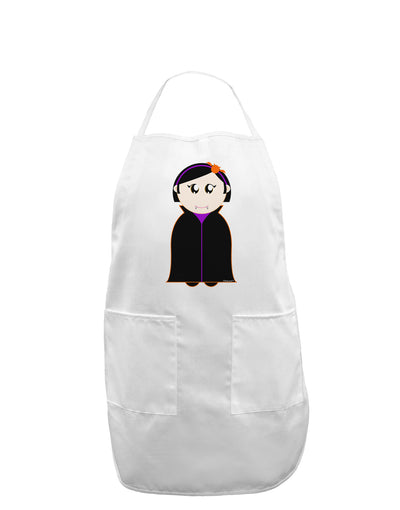 Cute Vampire Girl Halloween Adult Apron-Bib Apron-TooLoud-White-One-Size-Davson Sales