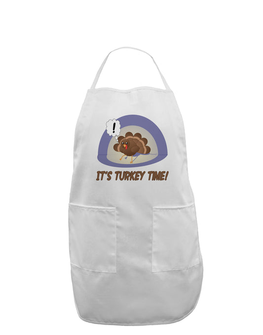 Escaping Turkey - Turkey Time Funny Adult Apron-Bib Apron-TooLoud-White-One-Size-Davson Sales