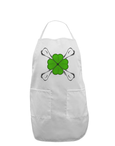 Clover and Crossbones Adult Apron by TooLoud-Bib Apron-TooLoud-White-One-Size-Davson Sales