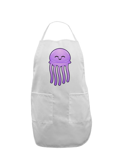 Cute Jellyfish Adult Apron by TooLoud-Bib Apron-TooLoud-White-One-Size-Davson Sales