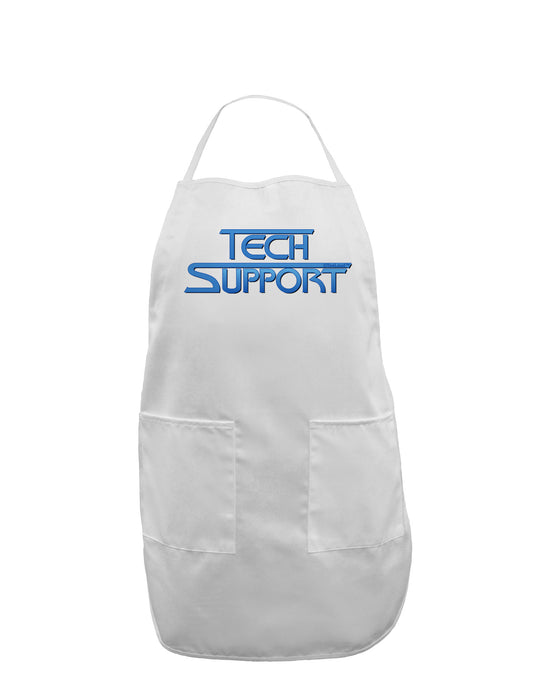 Tech Support Logo Adult Apron-Bib Apron-TooLoud-White-One-Size-Davson Sales