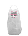 Nursing Is A Work Of Heart Adult Apron-Bib Apron-TooLoud-White-One-Size-Davson Sales