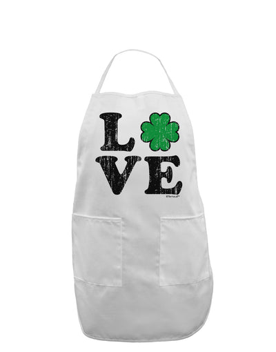 Irish Love - Distressed Adult Apron by TooLoud-Bib Apron-TooLoud-White-One-Size-Davson Sales