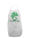 Happy St. Paddy's Day Shamrock Design Adult Apron by TooLoud-Bib Apron-TooLoud-White-One-Size-Davson Sales