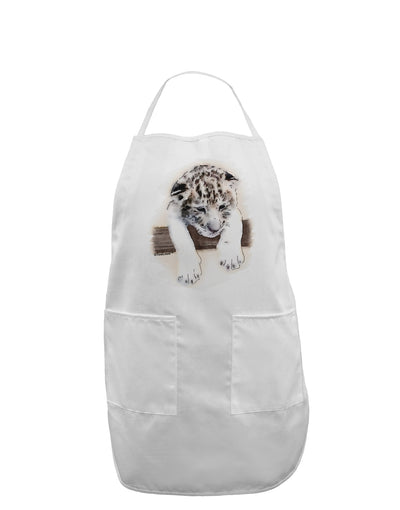 Leopard Cub Adult Apron-Bib Apron-TooLoud-White-One-Size-Davson Sales